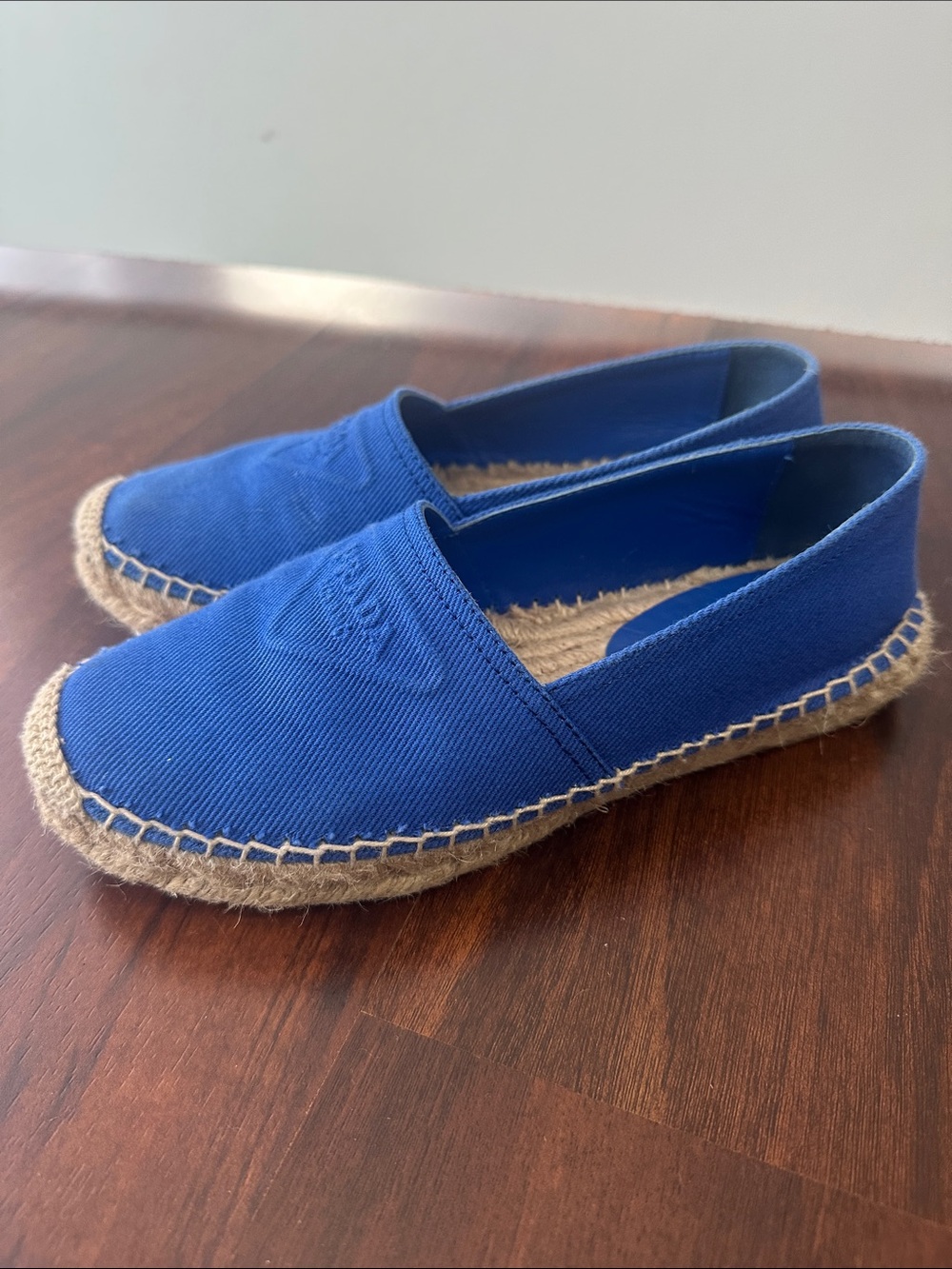 Prada Blue Canvas Espadrilles 36 US 6 $545
